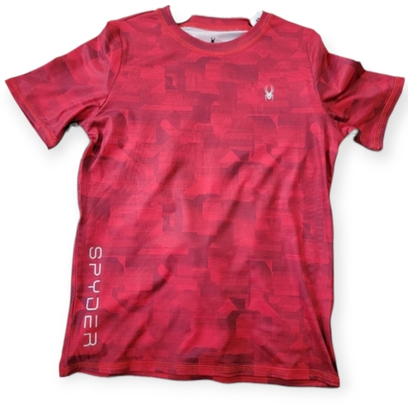 Spyder Boy's Size 7/8 Medium Swim Set Rash Guard Long Short Sleeves Trunks - Picture 4 of 8